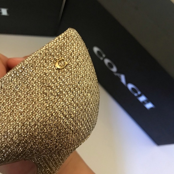 Coach Gold Size 8 NWT Addie Heels - Picture 5 of 5